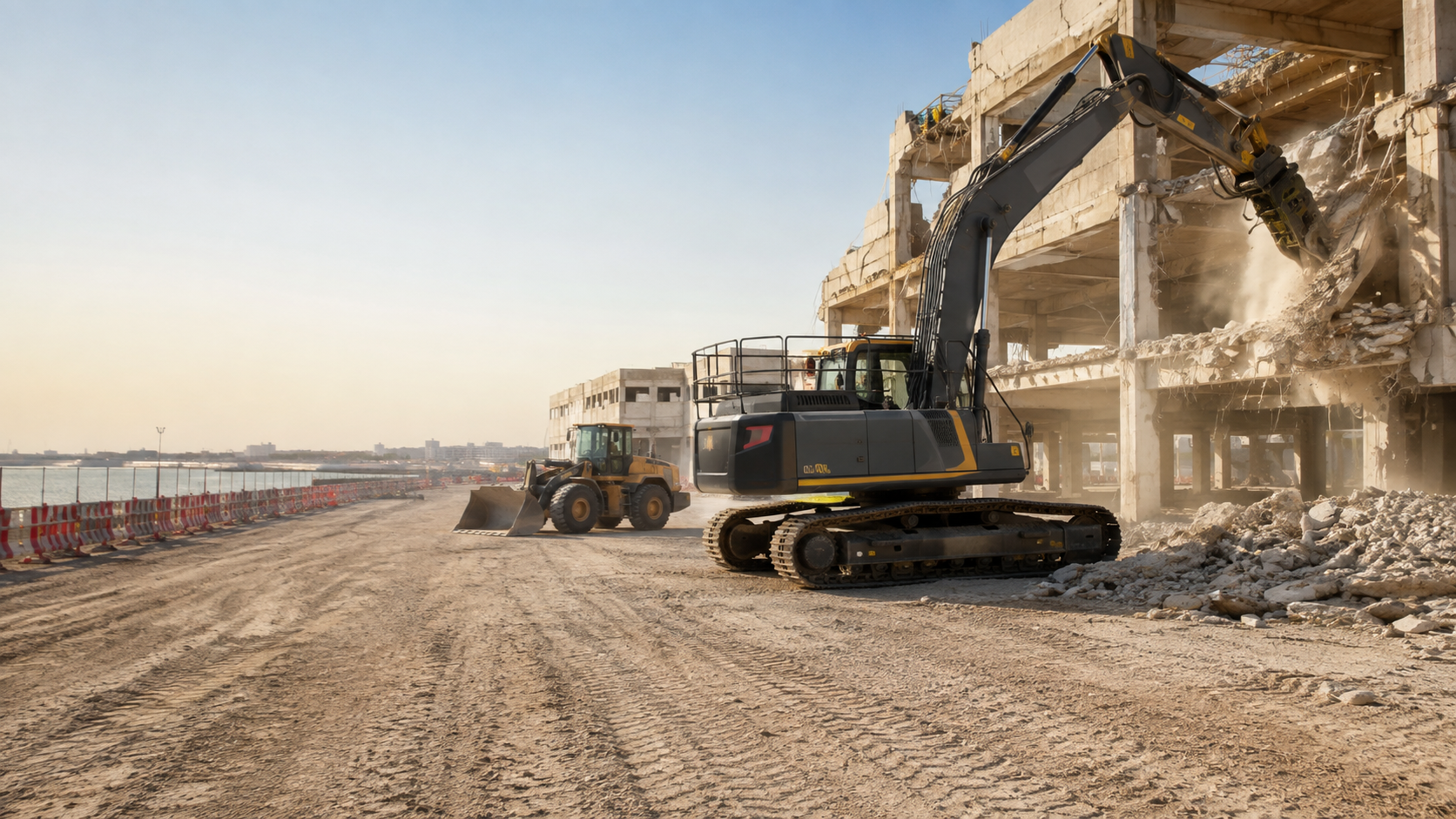 Mina Zayed Buildings Removal project